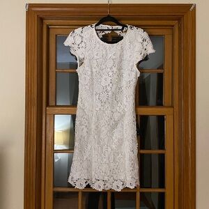 Lulu's Romance Language White Floral Lace Dress